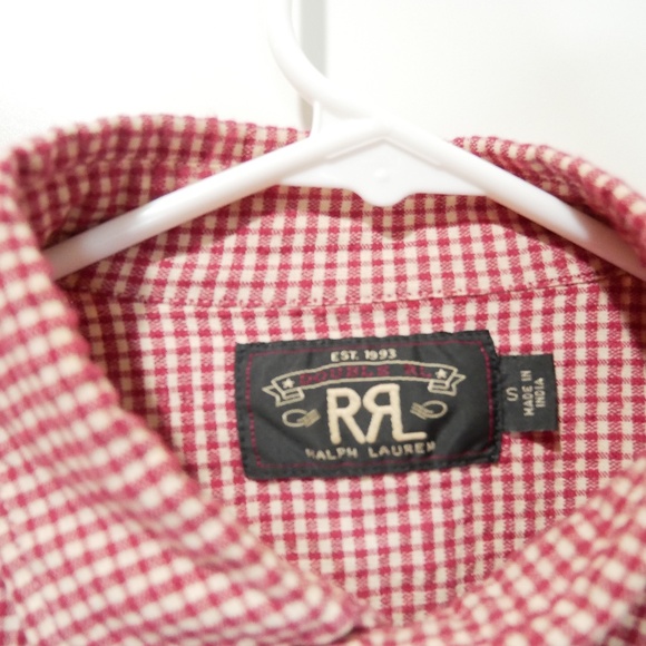 RRL Double RL Seersucker shirt in check Small - Picture 3 of 4